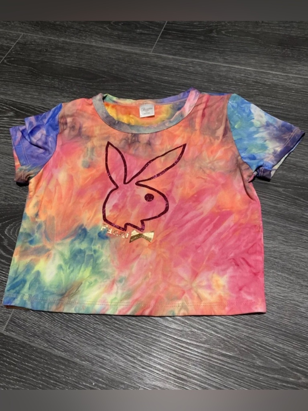 Playboy bunny Graphic  Crop Tee - Multicolor